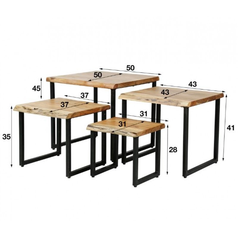 ZI Kenji Nesting Tables Black